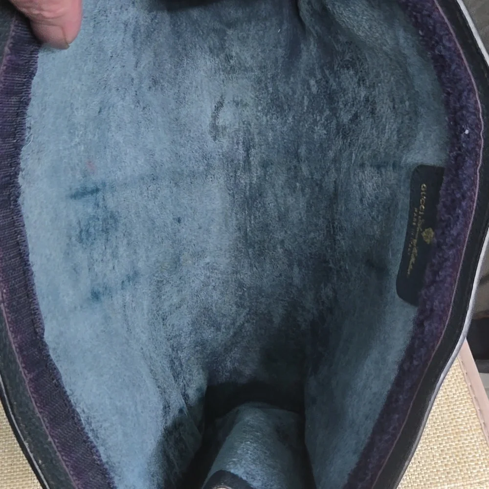 Gucci Blue Canvas Clutch EUC - Picture 9 of 11